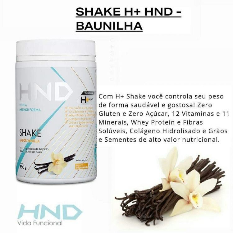 Shake H-Control Sabor Baunilha Hinode HND 450g - Outros Suplementos  Alimentares - Magazine Luiza