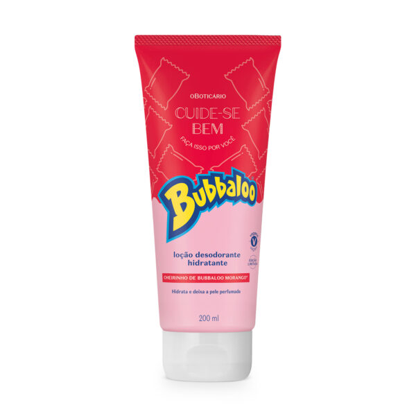 Cuide-se Bem Bubbaloo Morango Hidratante Corporal 200ml- OBoticario